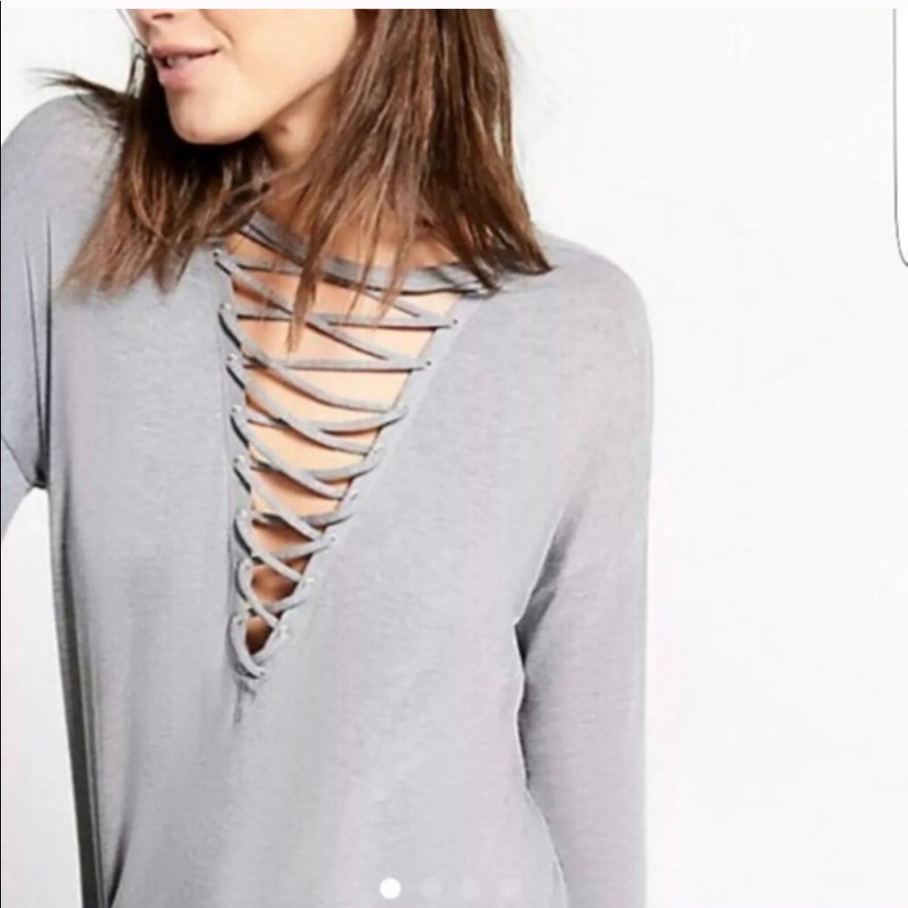 Express lace up long sleeve